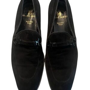 Bruno Magli Men's Elegant Black Suede Slip-Ons